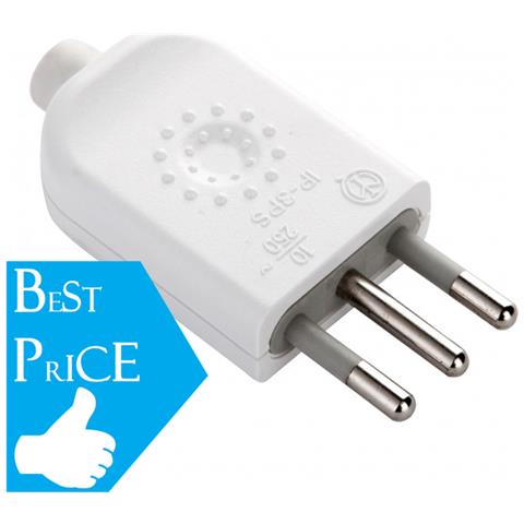 Spina Dritta, 2p+t, 10a, 230v, Bianco Opaco - Foto 2