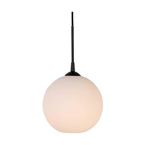 Belid Capo - Lampadario A Soffitto 1 Luce Globo Struttura Nera, Attacco E27 - Foto 1