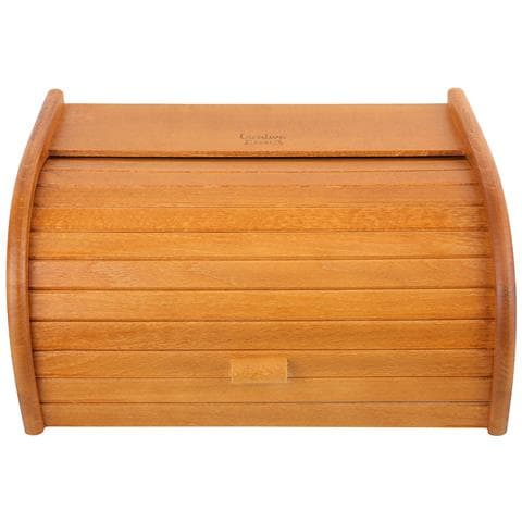 Porta-pane Legno Ontano | Moderno | 40 X 27,5 X 18,5 Cm | Contenitore Pane | Coperchio Scorrevole Avvolgibile | Apertura Frontale A Scomparsa | Faggio Naturale | Moderno Accessori Cucina - Foto 1