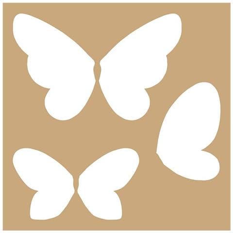 2 Stencil Kraft Farfalle 20 X 20 Cm - Foto 1