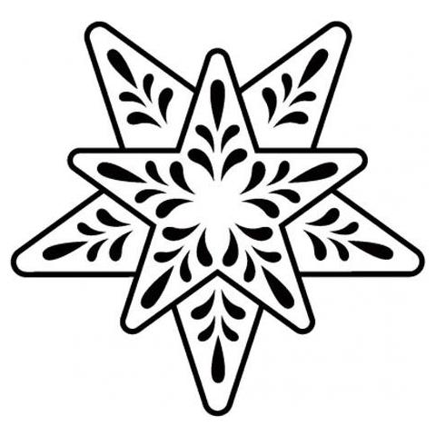 Tampone Di Legno - Fiocco Di Neve 10 Rami - Foto 1