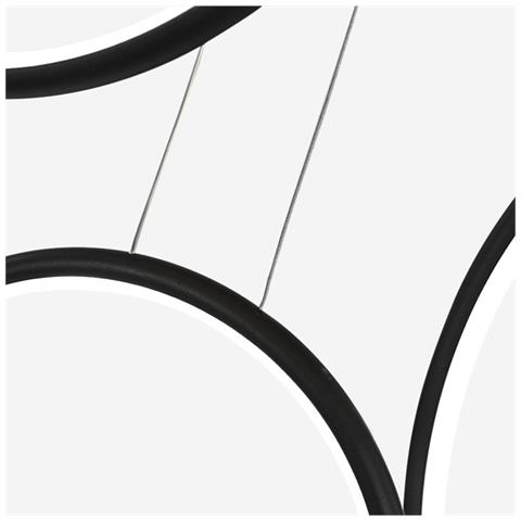 Lampada A Sospensione Led Cerchi N ° 1 Nero 180 Cm In 3k - Foto 2