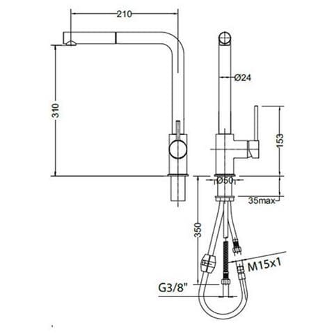 Miscelatore Lavello Con Doccetta Cromata - 850272 - Foto 2
