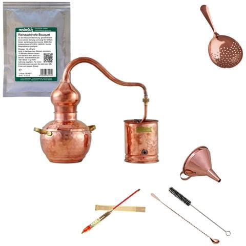 Set Completo Alambicco, Distillatore - Alembic Premium Con Lievito Puro, Rame 1l - Foto 2