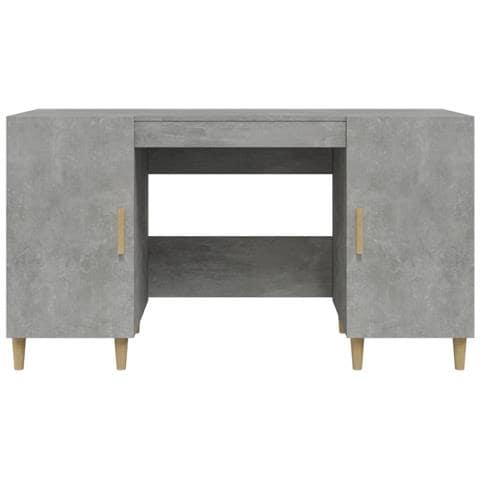 Scrivania Grigio Cemento 140x50x75 Cm In Legno Multistrato - Foto 6