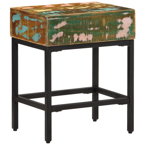 Tavolino 40x30x51 Cm In Legno Massello Di Recupero - Foto 1