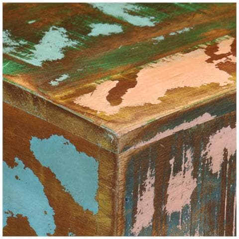 Tavolino 40x30x51 Cm In Legno Massello Di Recupero - Foto 10