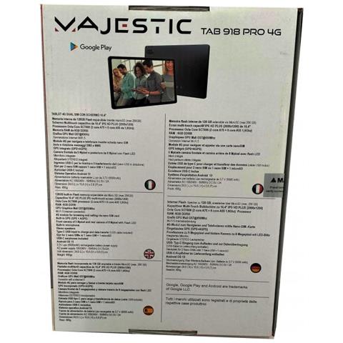 TAB 918 PRO 4G Nero Dual Sim 10.4" HD+ Octa Core RAM 6GB Memoria 128 GB +Slot MicroSD Wi-Fi - 4G Fotocamera 8Mpx Android - Italia - Foto 5
