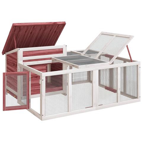 Conigliera Moka 144x123x67,5 Cm In Legno Massello Di Pino - Foto 2