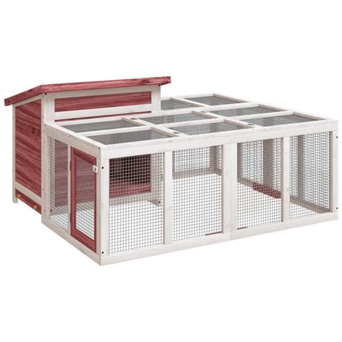 Conigliera Moka 144x123x67,5 Cm In Legno Massello Di Pino - Foto 1