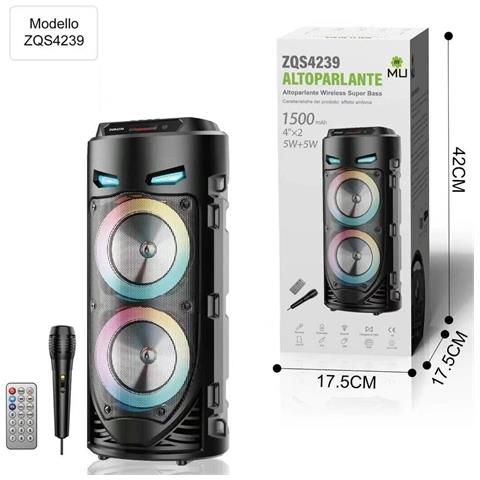 New   Cassa Karaoke Fire 1 Usb Ax Sd Dj Party Speaker 10w Luci Led - Foto 2