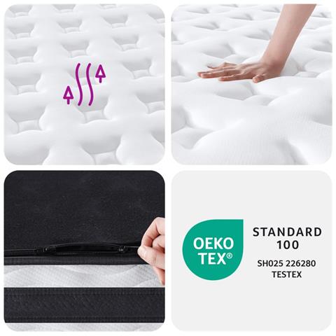 Materasso A Molle Insacchettate Medio 80x200 Cm - Foto 2