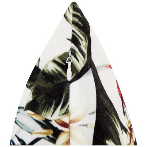 Cuscino Decorativo Edelweiss Velluto 45 X 45 Cm Motivo Di Piante Multicolore - Foto 5