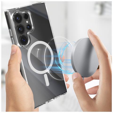 Cover Magsafe Per Samsung S24 Ultra Semirigida Bordo Metallizzato - Foto 2