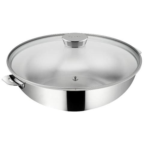 Wok Con Coperchio 26 Cm In Acciaio Inox - 12138042026 - Foto 1