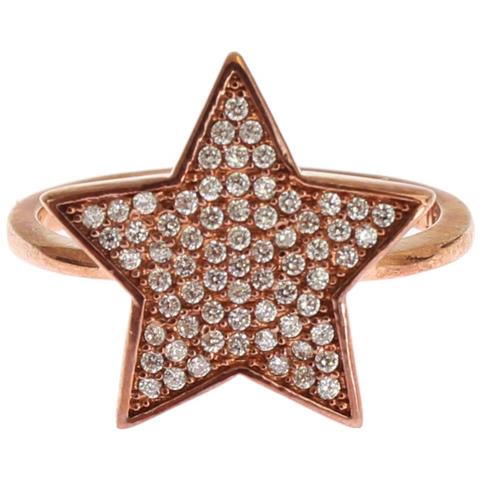 Anello In Argento 925 Con Stella Cz Trasparente Da Donna - Eu50 - Us5 - Foto 1