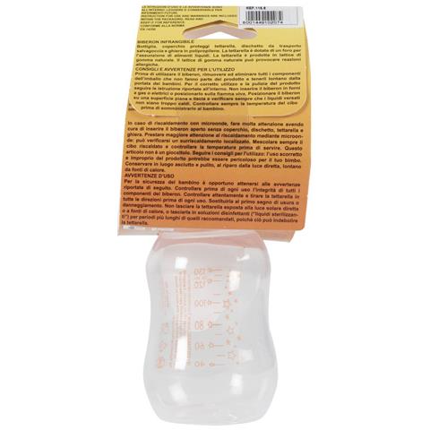 Biberon Clindrico Decorato Per Neonati Da 130 Ml Con Tettarella In Gomma Naturale. - Foto 3