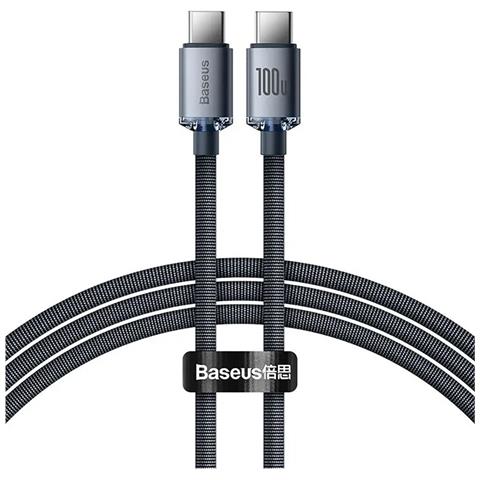 Cavo Di Ricarica E Sincronizzazione Da Usb-c A Usb-c 100w Crystal Shine Series 1,2 M, Nero - Foto 1