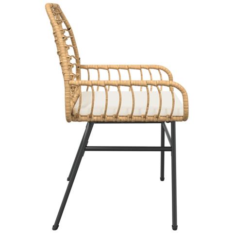 Sedie da Giardino 2pz con Cuscini Marrone in Polyrattan - Foto 10