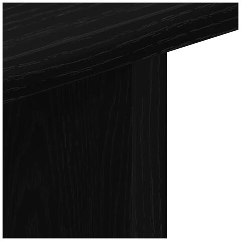 Mobile TV Ruote Rovere Nero 80x40x45cm Legno Multistrato - Foto 2