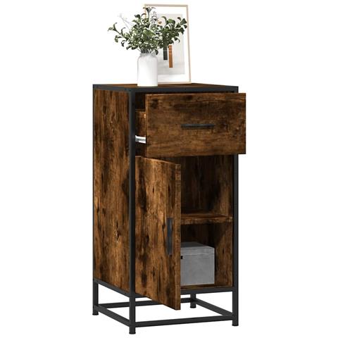 Credenza Rovere Fumo 35,5x35x76 Cm In Truciolato - Foto 1