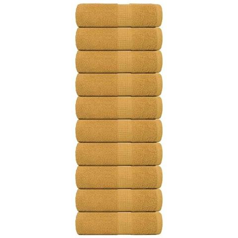 Asciugamani Per Sapone 10 Pz Oro 30x30cm 360 G/m 100% Cotone - Foto 1