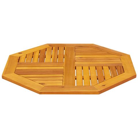 Piano Per Tavolo 80x80x2,2 Cm Ottagonale Legno Massello Acacia - Foto 3