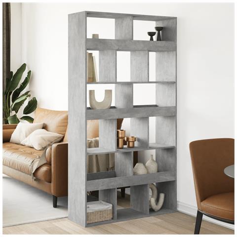 Libreria Grigio Cemento 100x33x187,5 Cm In Truciolato - Foto 1