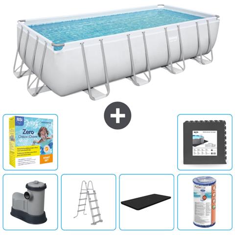 Piscina Fuori Terra - Rettangolo - 549x274x122 Cm - Grigio - Include Accessori Coordinati Cb35 - Foto 1