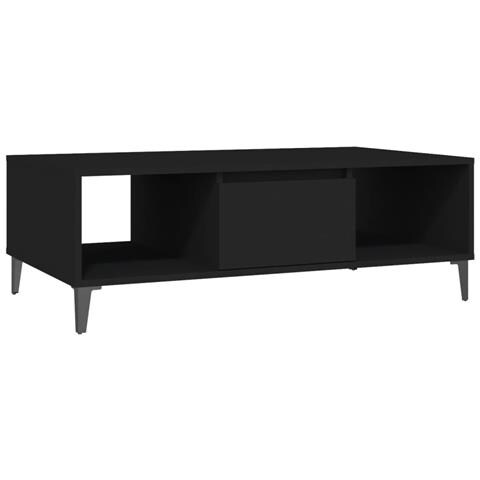 Lusso Casadino -  Tavolino Da Salotto Nero 103,5x60x35 Cm In Legno Multistrato - Foto 1