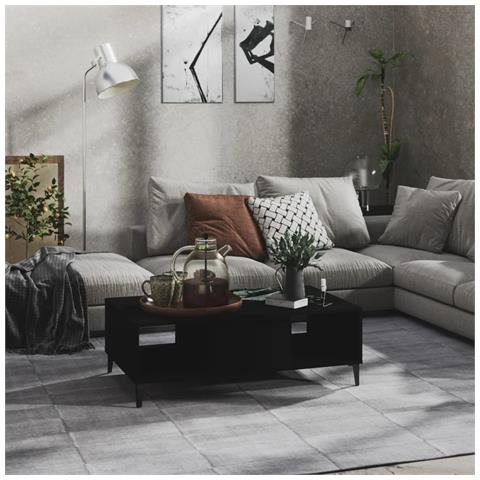 Lusso Casadino -  Tavolino Da Salotto Nero 103,5x60x35 Cm In Legno Multistrato - Foto 8