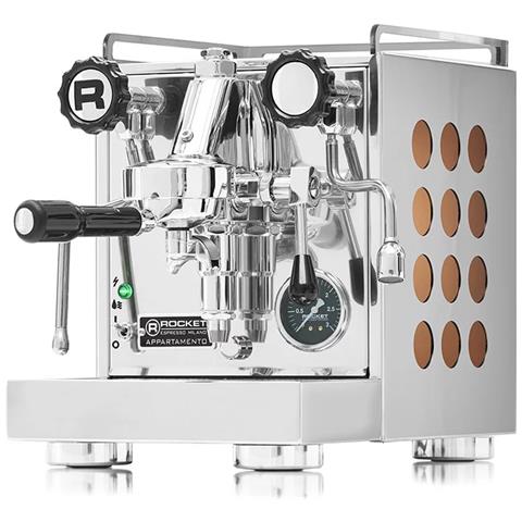 Macchina da Caffè Espresso Semi Automatica Rocket Appartamento Serbatoio 2.5 Lt. Potenza 1350 Watt Colore Rame Acciaio Inox - Foto 1