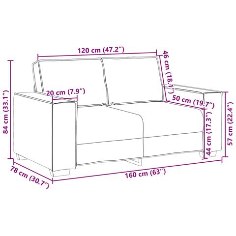 Divanetto  Crema 120 cm in pelle sintetica - Foto 7