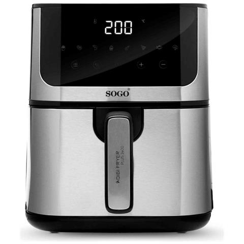 DIGIFRYER1400 Singolo 5 L Indipendente 1400 W Friggitrice ad aria calda Nero, Acciaio inox - Foto 1