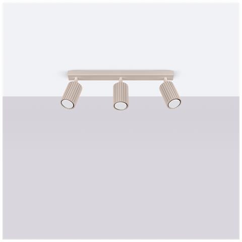 Lampada Da Parete Karbon Taupe Con Interruttore Sl. 1764 - Minimalist Lampada A Soffitto Talpa 16.5x45x6.5 Cm - Foto 2