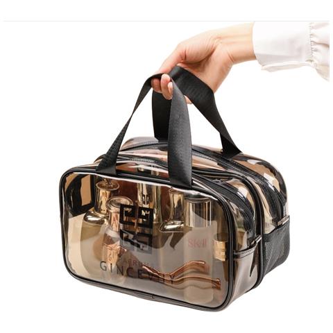 Borsa Da Toilette Portatile A Doppio Strato Con Separazione Asciutto/bagnato - Organizer Da Viaggio Impermeabile - Foto 1