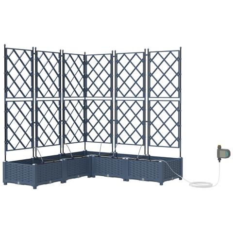 Vasi da giardino Grigio 120 x 120 x 126 cm Acciaio - Foto 1