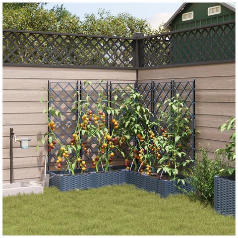 Vasi da giardino Grigio 120 x 120 x 126 cm Acciaio - Foto 2