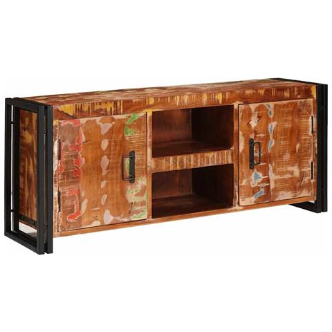 Mobile TV Multicolore legno massello di riciclo - Foto 2