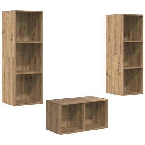Set mobile TV rovere artigianale 37 x 37 x 107 cm - Foto 1