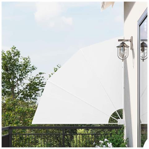 Schermo di Privacy per Balcone Bianco 140 x 140 cm Tessuto - Foto 2