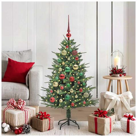 Albero di Natale artificiale preilluminato con set di palline - Foto 2