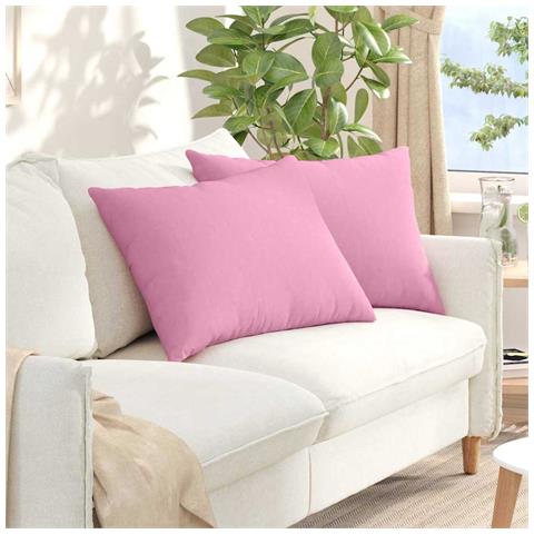 Cuscini da Divano 2 pcs Rosa 70 x 50 cm Tessuto - Foto 2