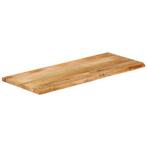 Piano Tavolo Bordi Vivi 140x60x3,8cm in Legno Massello di Mango - Foto 2
