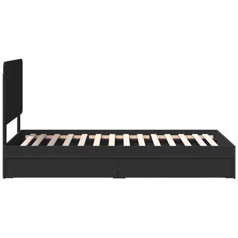 Letto con Contenitore Nero 100 x 200 cm Legno multistrato - Foto 9