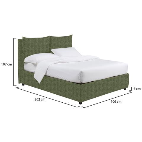 Ripi - Letto Singolo Sfoderabile, Verde - Foto 2