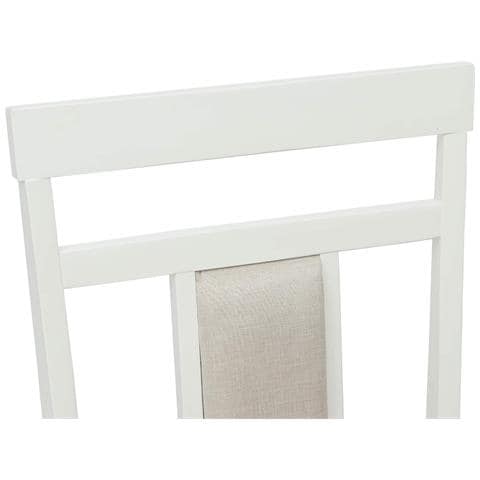 Sedia da pranzo 2 pcs Bianco e Naturale Legno di gomma solido - Foto 9