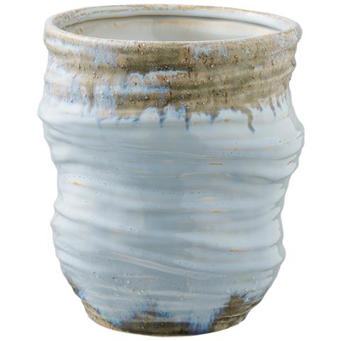 Vaso In Ceramica Azzurro Chiaro Vikasa Home Ø19,5x22,5 Cm - Foto 1