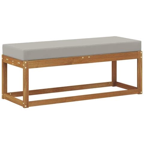 Panca Sgabello Grigio Naturale e Chiaro 115 x 43 x 37 cm - Foto 1