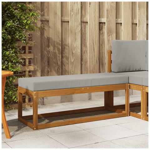 Panca Sgabello Grigio Naturale e Chiaro 115 x 43 x 37 cm - Foto 2